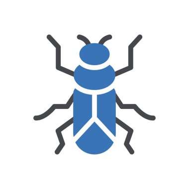 Web sitesi tasarımı ve masaüstü zarfları için böcek simgesi, geliştirme. premium paket.