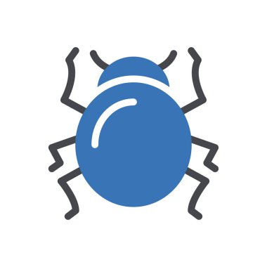 Web sitesi tasarımı ve masaüstü zarfları için böcek simgesi, geliştirme. premium paket.