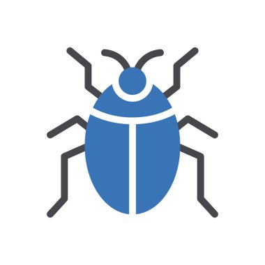 Web sitesi tasarımı ve masaüstü zarfları için böcek simgesi, geliştirme. premium paket.