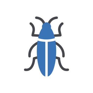 Web sitesi tasarımı ve masaüstü zarfları için böcek simgesi, geliştirme. premium paket.