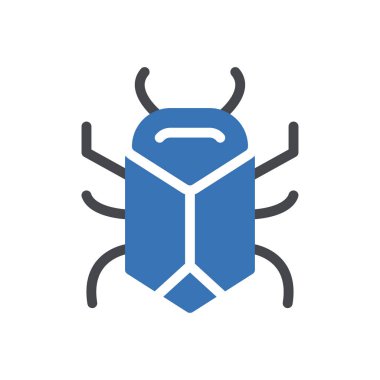 Web sitesi tasarımı ve masaüstü zarfları için böcek simgesi, geliştirme. premium paket.