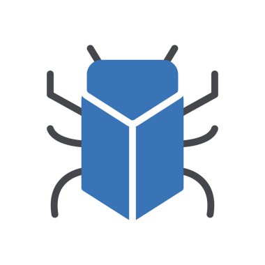 Web sitesi tasarımı ve masaüstü zarfları için böcek simgesi, geliştirme. premium paket.