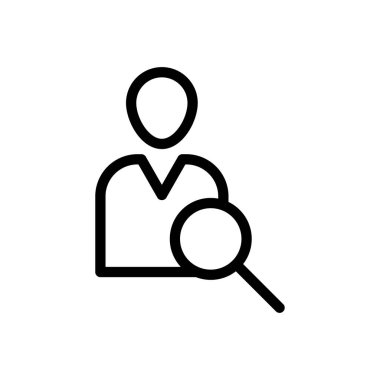 Web sitesi tasarımı ve masaüstü zarfları için arama kullanıcısı simgesi, geliştirme. premium paket.