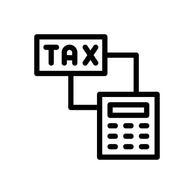 Web sitesi tasarımı ve masaüstü zarfları için vergi hesaplama simgesi, geliştirme. premium paket.