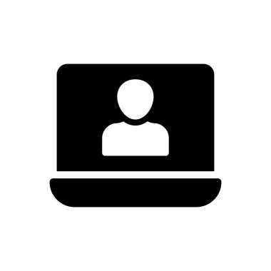 Web sitesi tasarımı ve masaüstü zarfları için dizüstü kullanıcı hesabı simgesi, geliştirme. premium paket.