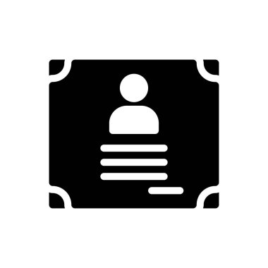 Web sitesi tasarımı ve masaüstü zarfları için CV Simgesi, geliştirme. premium paket.