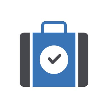 Web sitesi tasarımı ve masaüstü zarfları için tick portföy simgesi, geliştirme. premium paket.