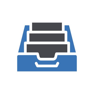 Web sitesi tasarımı ve masaüstü zarfları için çekmece dosyaları simgesi, geliştirme. premium paket.