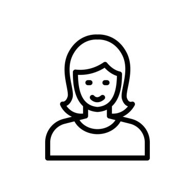 Web sitesi tasarımı ve masaüstü zarfları için kadın simgesi. premium paket.