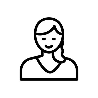 Web sitesi tasarımı ve masaüstü zarfları için kadın simgesi. premium paket.