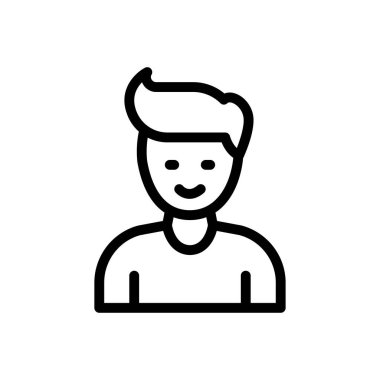 Web sitesi tasarımı ve masaüstü zarfları için daha genç Simge oğlan. premium paket.