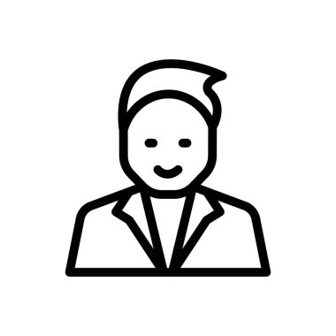 Web sitesi tasarımı ve masaüstü zarfları için iş adamı simgesi, geliştirme. premium paket.