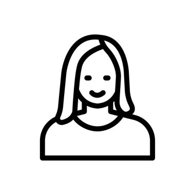 Web sitesi tasarımı ve masaüstü zarfları için kadın simgesi, geliştirme. premium paket.