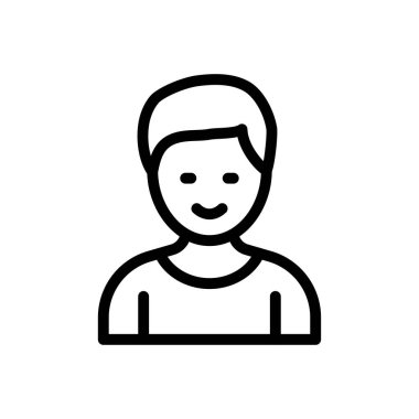 Web sitesi tasarımı ve masaüstü zarfları için daha genç Simge oğlan. premium paket.