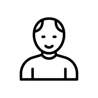 Web sitesi tasarımı ve masaüstü zarfları için yaşlı adam Simgesi, geliştirme. premium paket.