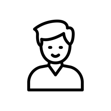 Web sitesi tasarımı ve masaüstü zarfları için genç adam Simgesi, geliştirme. premium paket.