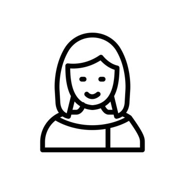 Web sitesi tasarımı ve masaüstü zarfları için kadın simgesi. premium paket.