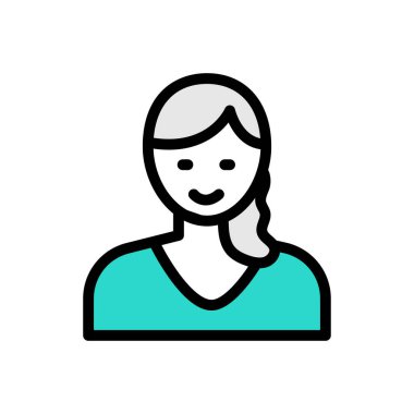 Web sitesi tasarımı ve masaüstü zarfları için kadın simgesi. premium paket.