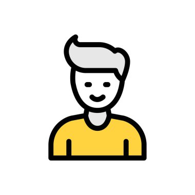 Web sitesi tasarımı ve masaüstü zarfları için daha genç Simge oğlan. premium paket.