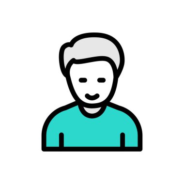 Site tasarımı ve masaüstü zarfları için üzgün adam simgesi. premium paket.