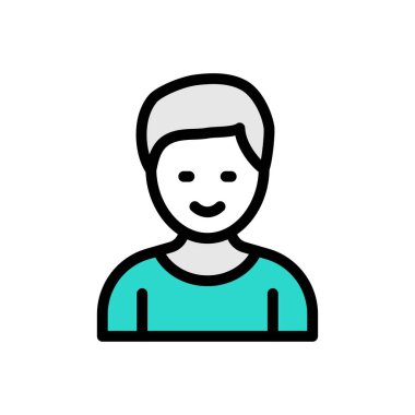 Web sitesi tasarımı ve masaüstü zarfları için daha genç Simge oğlan. premium paket.