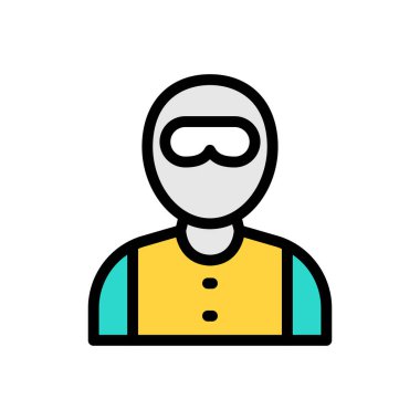 Web sitesi tasarımı ve masaüstü zarfları için kişi simgesi, geliştirme. premium paket.