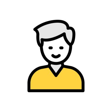 Web sitesi tasarımı ve masaüstü zarfları için genç adam Simgesi, geliştirme. premium paket.