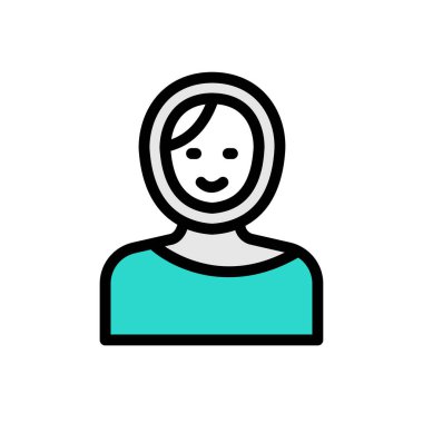 Web sitesi tasarımı ve masaüstü zarfları için aktris simgesi, geliştirme. premium paket.