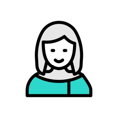 Web sitesi tasarımı ve masaüstü zarfları için kadın simgesi. premium paket.