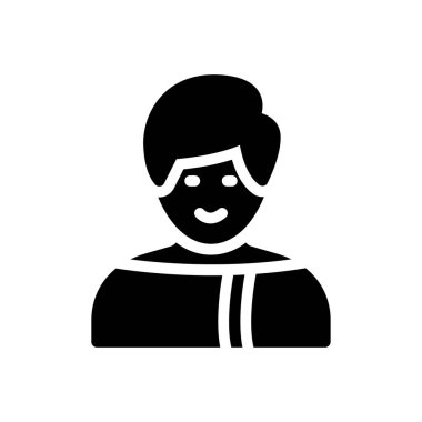 Web sitesi tasarımı ve masaüstü zarfları için profesyonel adam simgesi. premium paket.