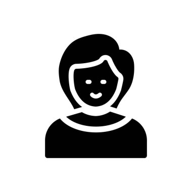 Web sitesi tasarımı ve masaüstü zarfları için kız simgesi, geliştirme. premium paket.