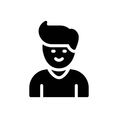 Web sitesi tasarımı ve masaüstü zarfları için daha genç Simge oğlan. premium paket.