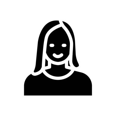 Web sitesi tasarımı ve masaüstü zarfları için kadın simgesi. premium paket.