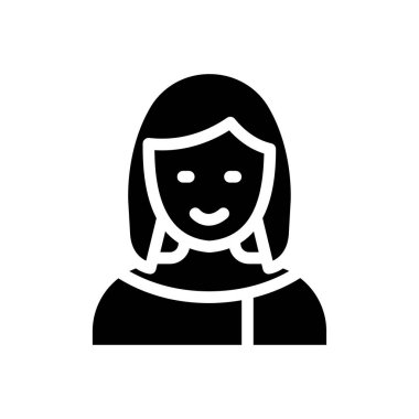 Web sitesi tasarımı ve masaüstü zarfları için kadın simgesi. premium paket.