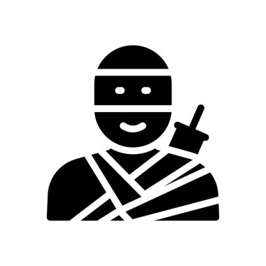 Web sitesi tasarımı ve masaüstü zarfları için Ninja Simgesi, geliştirme. premium paket.