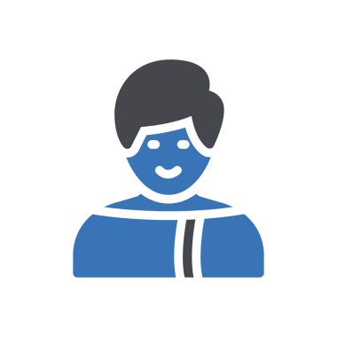 Web sitesi tasarımı ve masaüstü zarfları için profesyonel adam simgesi. premium paket.