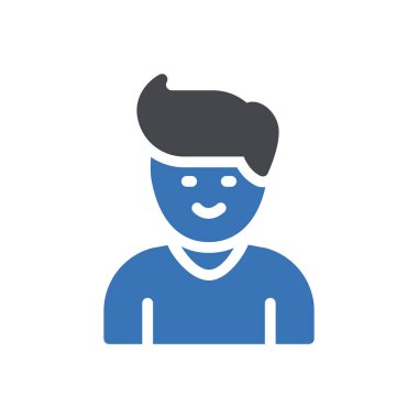 Web sitesi tasarımı ve masaüstü zarfları için daha genç Simge oğlan. premium paket.