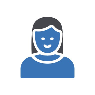 Web sitesi tasarımı ve masaüstü zarfları için kadın simgesi. premium paket.