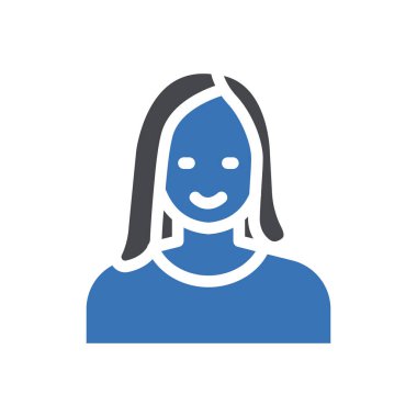 Web sitesi tasarımı ve masaüstü zarfları için kadın simgesi. premium paket.