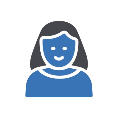 Web sitesi tasarımı ve masaüstü zarfları için kadın simgesi, geliştirme. premium paket.