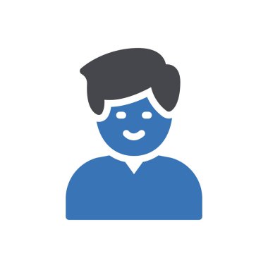 Web sitesi tasarımı ve masaüstü zarfları için daha genç Simge oğlan. premium paket.