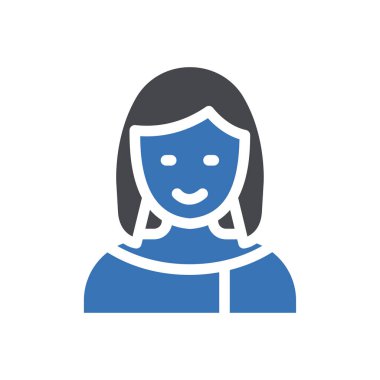 Web sitesi tasarımı ve masaüstü zarfları için kadın simgesi. premium paket.