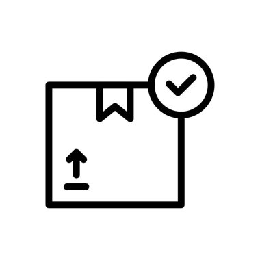 site tasarımı ve masaüstü zarfları için parsel simgesi, geliştirme. premium paket.