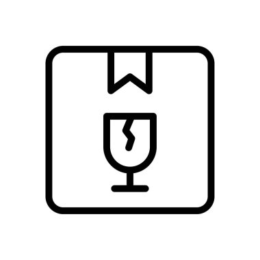 Web sitesi tasarımı ve masaüstü zarfları için kırılgan simge, geliştirme. premium paket.