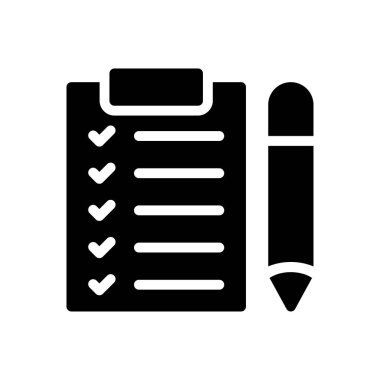 Web sitesi tasarımı ve masaüstü zarfları için kontrol listesi simgesi, geliştirme. premium paket.