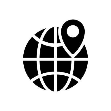 Web sitesi tasarımı ve masaüstü zarfları için harita simgesi, geliştirme. premium paket.