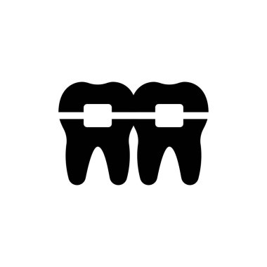 Web sitesi tasarımı ve masaüstü zarfları için diş simgesi, geliştirme. premium paket.