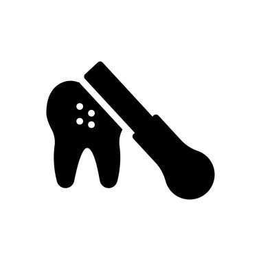 Web sitesi tasarımı ve masaüstü zarfları için dişçi simgesi. premium paket.