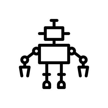 Web sitesi tasarımı ve masaüstü zarfları için robot simgesi, geliştirme. premium paket.