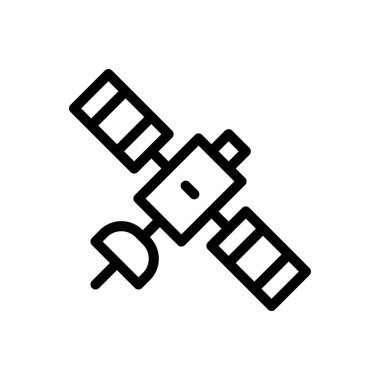 Web sitesi tasarımı ve masaüstü zarfları için uydu simgesi, geliştirme. premium paket.